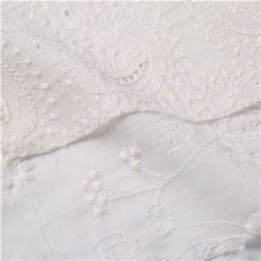 Bijela pamučna vezena tkanina